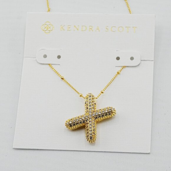 Kendra Scott Letter Necklace with Crystals - Picture 1 of 1